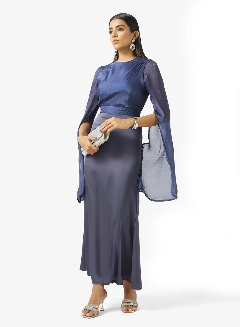 Khizana  Drape Dress With Slit Sleeves for Women | Best Price UAE